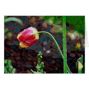 Cartão Um papagaio vermelho