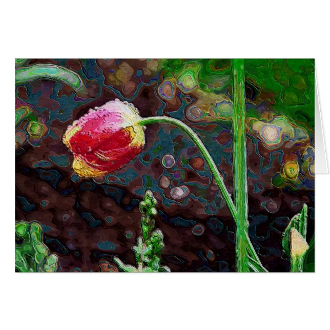 Cartão Um papagaio vermelho (Frente Horizontal)