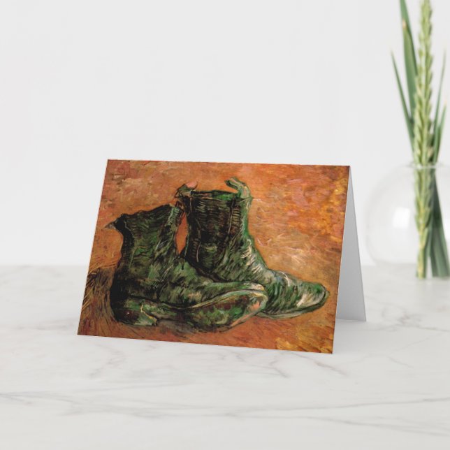 Cartão Um par de Calçados de Vincent van Gogh (Frente)