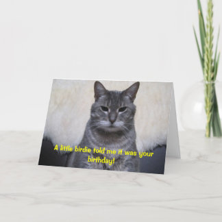 Cartão Um passarinho pequeno disse-me que era seu