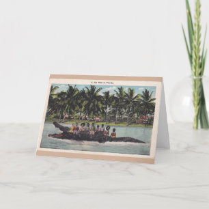 Cartão "Um passeio da alegria americana preta de Florida"