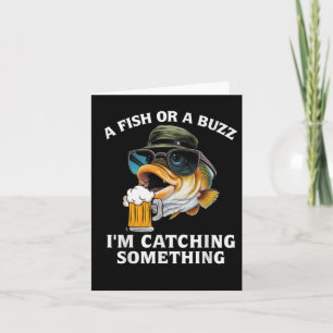 Cartão Um Peixe Ou Um Buzz Im Capturando Soquinho