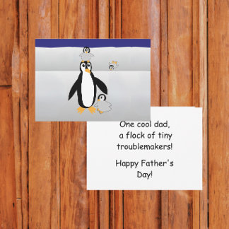 Cartão Um Pingüim Pai Legal