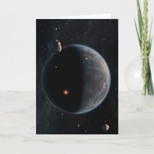 Cartão Um Planeta Semelhante À Terra Rico Em Carbono E Se