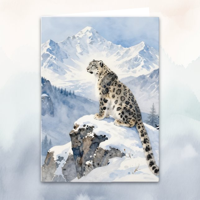 Cartão Um Poema do Leopardo da Neve (Criador carregado)