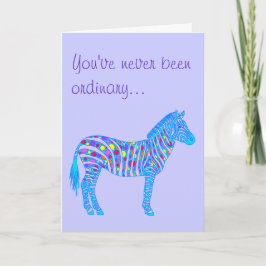 Cartão Um Ponto Azul Zebra Nunca Mundos Comuns Melhor Mãe