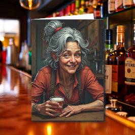 Cartão Um Pouco de Humor de Aniversário para a Mulher que