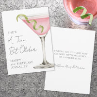 Um Pouco Mais Velho Martini Feliz Aniversário
