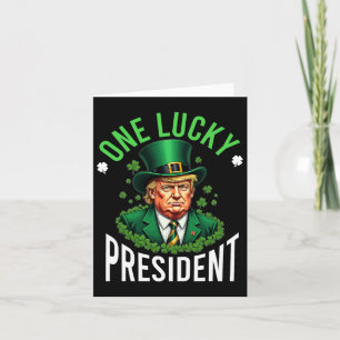 Cartão Um Presidente Sortudo Donald Trump Engraçado Patri