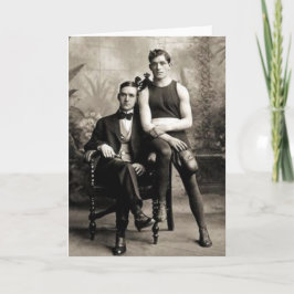 Cartão Um pugilista e seu cavalheiro