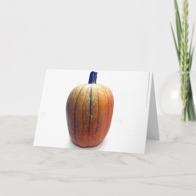 Cartão Um Pumpkin Laranja (Frente)