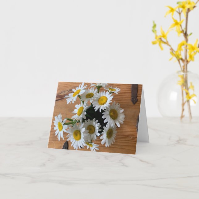 Cartão Um Punhado de Margaridas (em branco) (Flor Amarela)