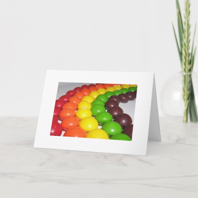 Cartão Um Rainbow of Fruity Flavor Greeting Card (Frente)