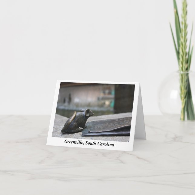 Cartão Um rato estudioso (Frente)