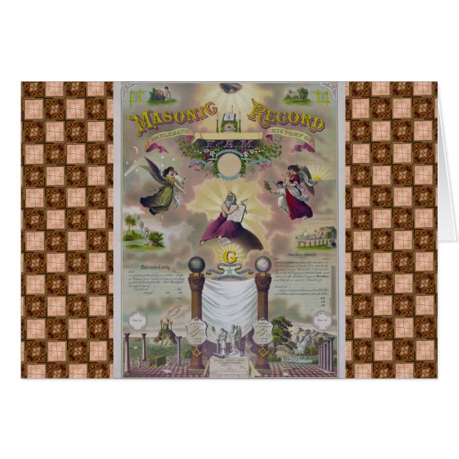 Cartão Um registro maçónico (Frente Horizontal)