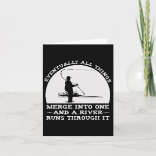 Cartão Um Rio Passa Pela Pesca De Voo