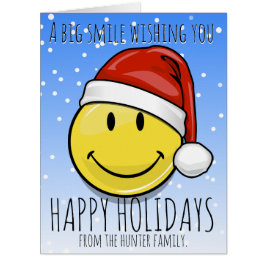 Cartão Um sorriso gigante para os feriados feitos sob