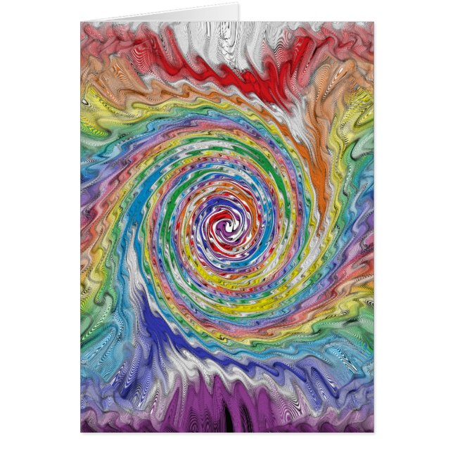 Cartão Um Splatter Colorido (Frente)