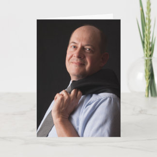 Cartão um-superior do homem de negócios