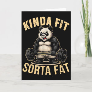 Cartão Um Tanto em Forma Meio Gordo - Panda de Academia E