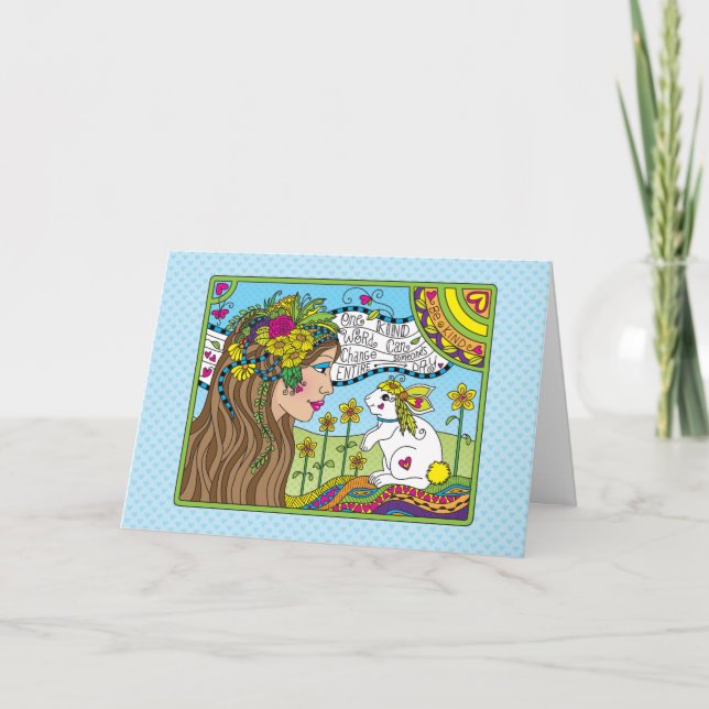 Cartão Um tipo de Word_Greeting Card (Frente)