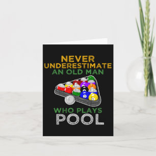 Cartão Um Velho Que Faz Piscina De Piscina Engraçada Bill