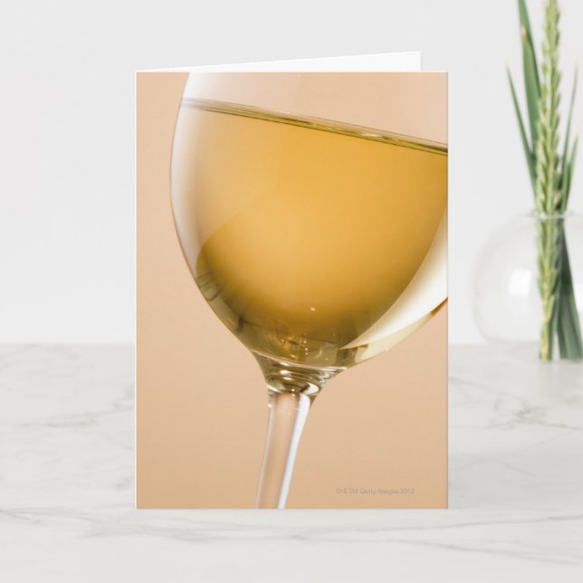 Cartão Um vidro do vinho branco (Frente)