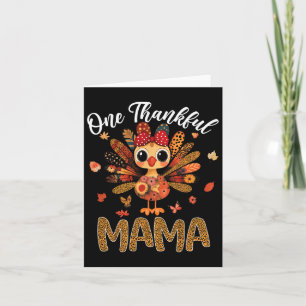 Cartão Uma Ação de Graças de Mama Autumn Fall Turkey