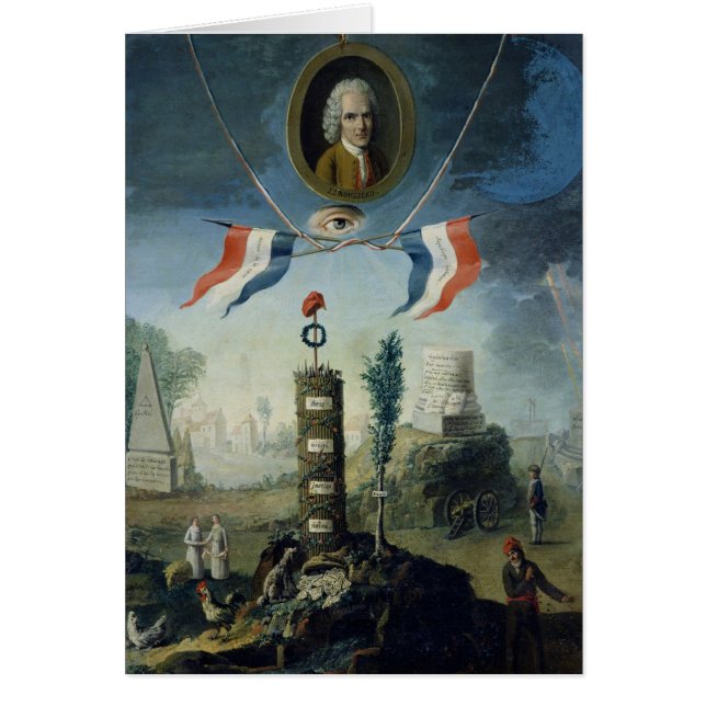 Cartão Uma alegoria da revolução (Frente)