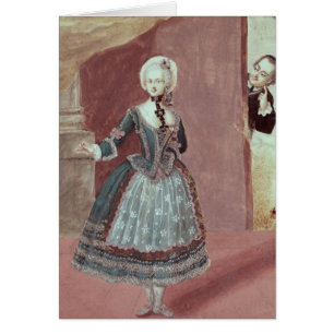 Cartão Uma atriz no papel de Rosinda