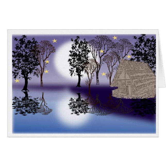 Cartão Uma bela paisagem, (Frente Horizontal)