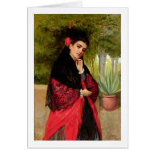 Cartão Uma beleza espanhola, 1872 (óleo em canvas)