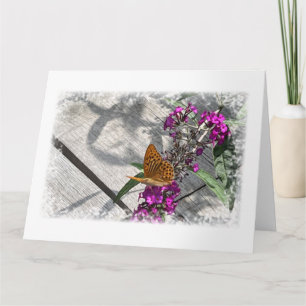 Cartão Uma borboleta amarela