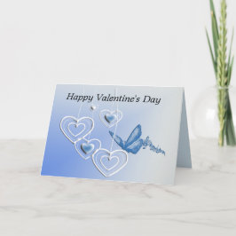 Cartão Uma borboleta e corações