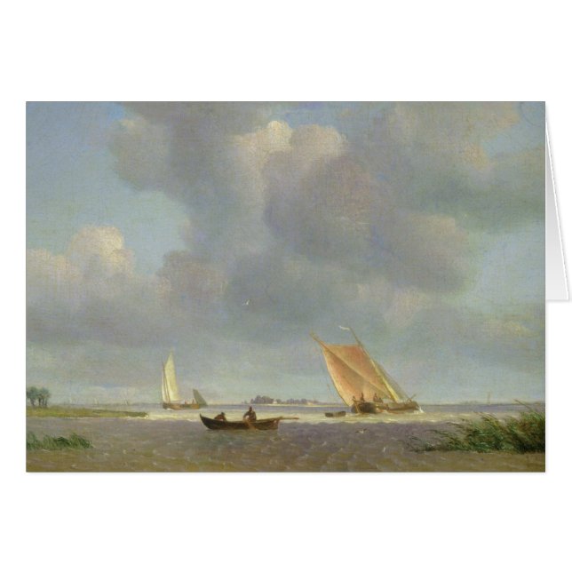 Cartão Uma brisa fresca no Elbe, c.1830 (Frente Horizontal)