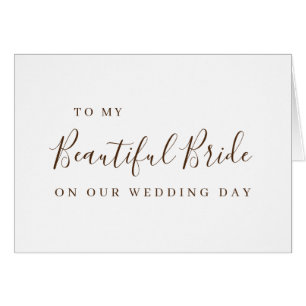 Cartão Uma carta de casamento para minha linda noiva, esp