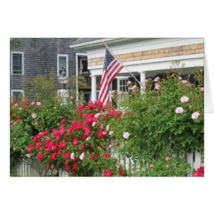 Cartão "Uma casa de campo bonita de Nantucket "