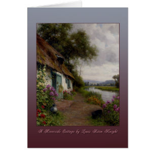 Cartão Uma casa de campo do beira-rio pelo cavaleiro de