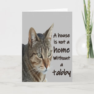 Cartão Uma Casa Não É Uma Casa Sem Um Gato De Tabby
