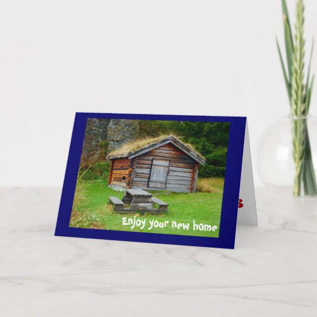 Cartão Uma casa nas montanhas (Frente)