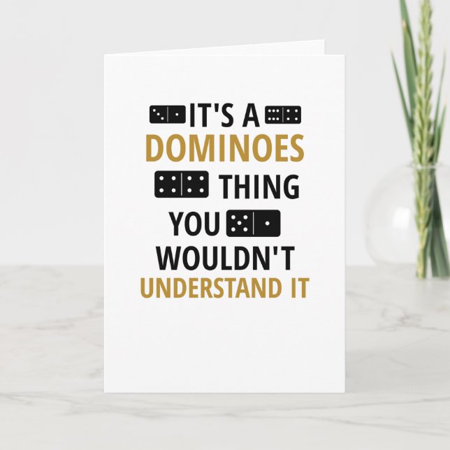 Cartão Uma coisa dominó | Dominoes Player Dominoes Lovers (Frente)