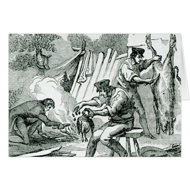 Cartão Uma cozinha do acampamento, 1856 (Frente Horizontal)