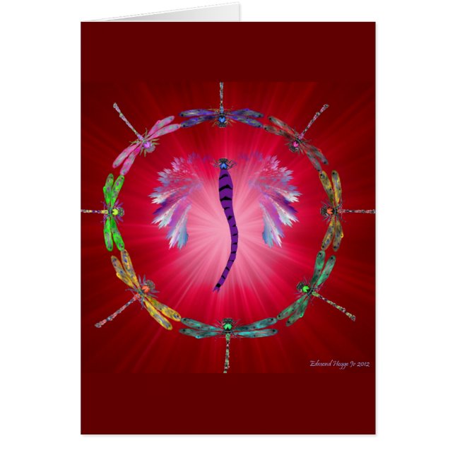 Cartão Uma dança II da libélula (Frente)