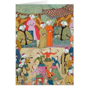 Cartão Uma dança para o prazer da sultão Ahmet III