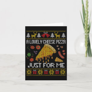 Cartão Uma deliciosa pizza de queijo só para mim em casa 