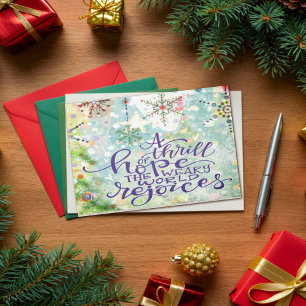 Cartão Uma emoção de esperança Bonito Natal de inspiração