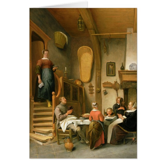 Cartão Uma família que diz a benevolência (Frente)