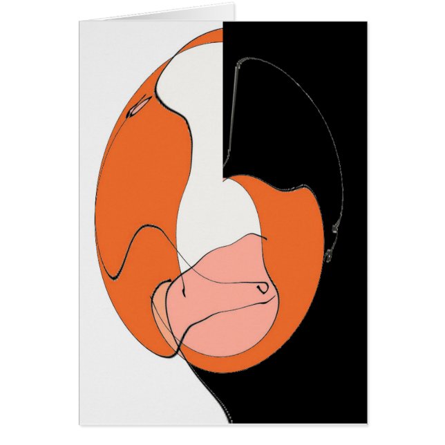 Cartão Uma fatia de laranja (Frente)