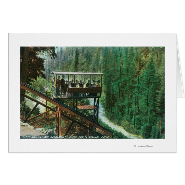 Cartão Uma ferrovia Cênica Ao Longo Do Rio Sacramento (Frente Horizontal)