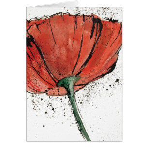 Cartão Uma flor fechado em um fundo branco